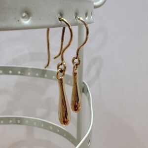 Yellow Gold tone Drop Earrings
